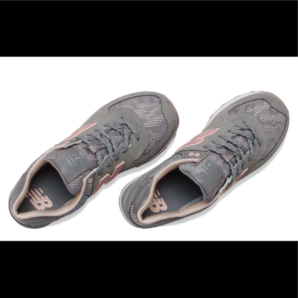 Gray and Pink New Balance Sneakers